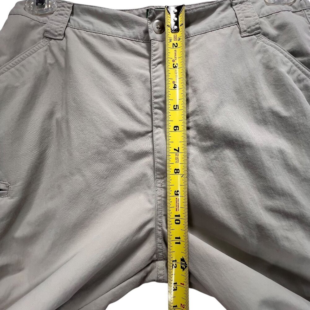 Cabelas Womens Outdoor Hiking Pants Zipper Pockets 12 Nylon Beige Active - Picture 11 of 13